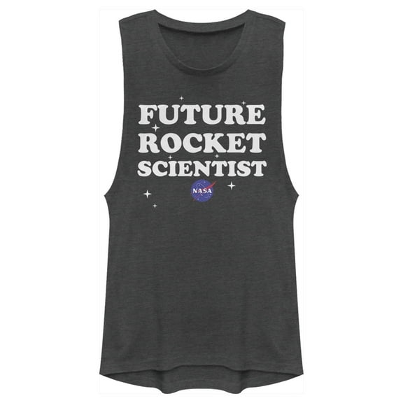 Junior's NASA Future Rocket Scientist of the Stars  Festival Muscle Graphic Tee Charcoal Small
