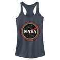 thumbnail image 1 of Junior's NASA Galaxy In Rainbow Circles Racerback Tank Top Indigo 2X Large, 1 of 3