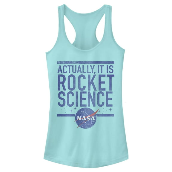 Junior's NASA It is Rocket Science  Racerback Tank Top Cancun X Large