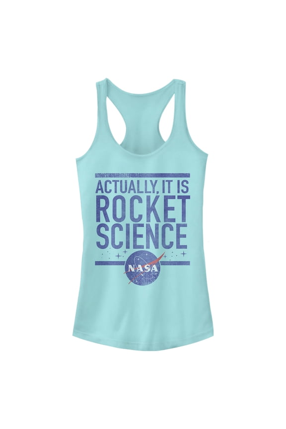 Junior's NASA It is Rocket Science Racerback Tank Top Cancun X Large