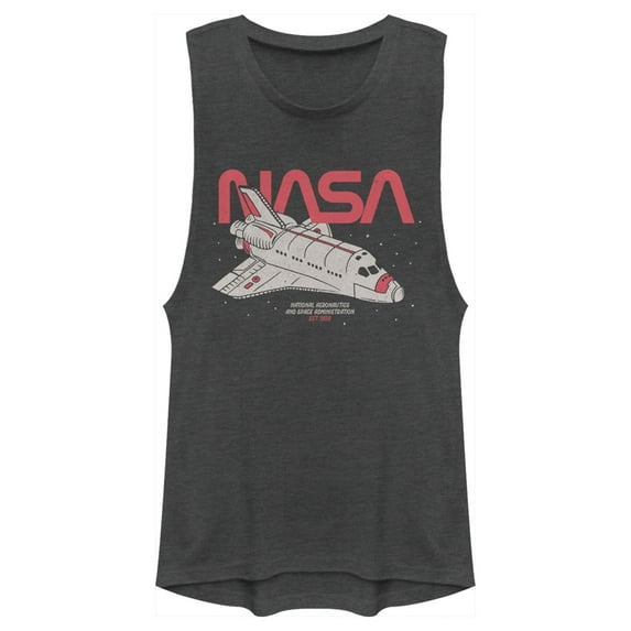 Junior's NASA Journey Through Stars Festival Muscle Graphic Tee Charcoal Large