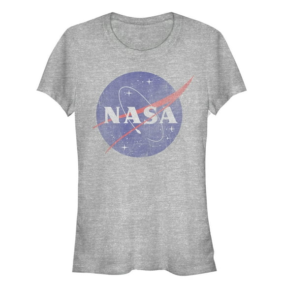 Junior's NASA Logo Graphic Tee Athletic Heather X Large