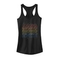 thumbnail image 1 of Junior's NASA Rainbow Repeat Logo  Racerback Tank Top Black Large, 1 of 4
