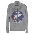 thumbnail image 1 of Junior's NASA Space Rocket  Cowl Neck Sweatshirt Gray Heather 4X Large, 1 of 3