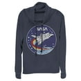 thumbnail image 1 of Junior's NASA Space Rocket  Cowl Neck Sweatshirt Navy Blue X Small, 1 of 3