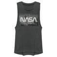 thumbnail image 1 of Junior's NASA Space Shuttle Blast Off Text Over Lay  Festival Muscle Graphic Tee Charcoal Large, 1 of 3