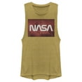 thumbnail image 1 of Junior's NASA Space Shuttle Blast Off Text Over Lay  Festival Muscle Graphic Tee Gold Heather X Large, 1 of 3