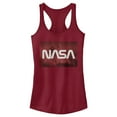 thumbnail image 1 of Junior's NASA Space Shuttle Blast Off Text Over Lay  Racerback Tank Top Scarlet Medium, 1 of 3