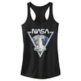 thumbnail image 1 of Junior's NASA Triangle Earth Logo Shuttle Flight  Racerback Tank Top Black Small, 1 of 4