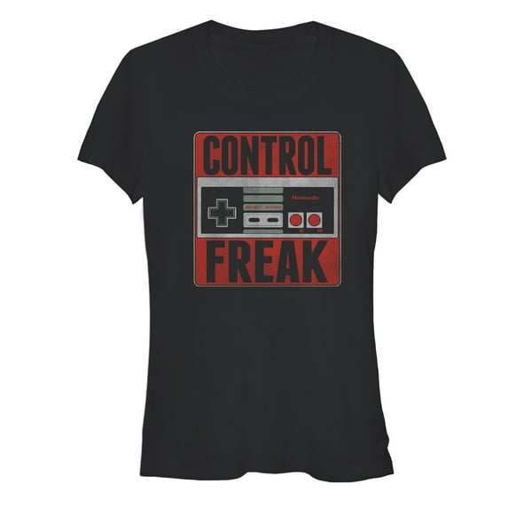 Junior's Nintendo Control Freak NES Graphic Tee Black X Large