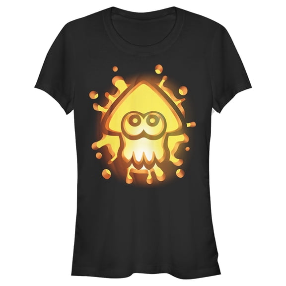 Junior's Nintendo Halloween Splatoon Pumpkin Graphic Tee Black Small