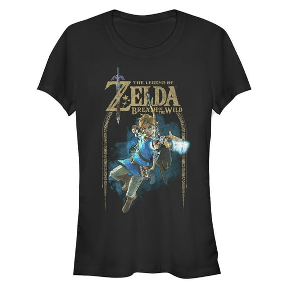 Junior's Nintendo Legend of Zelda Breath of the Wild Arch Graphic Tee Black Large
