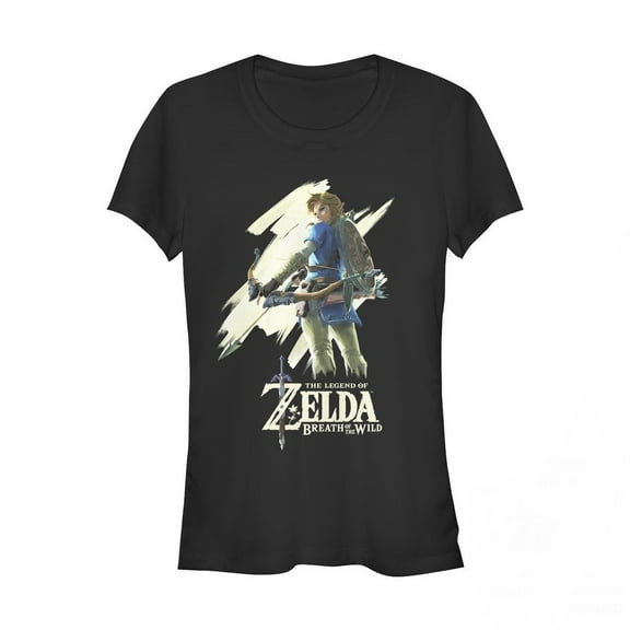 Junior's Nintendo Legend of Zelda Breath of the Wild Streak  Graphic Tee Black Large