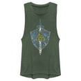 thumbnail image 1 of Junior's Nintendo Legend of Zelda Hidden Pattern  Festival Muscle Graphic Tee Pine Green Heather 2X Large, 1 of 3