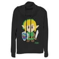 thumbnail image 1 of Junior's Nintendo Legend of Zelda Link's Awakening Avatar  Cowl Neck Sweatshirt Black 4X Large, 1 of 3