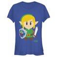 thumbnail image 1 of Junior's Nintendo Legend of Zelda Link's Awakening Avatar Graphic Tee Royal Blue Small, 1 of 2