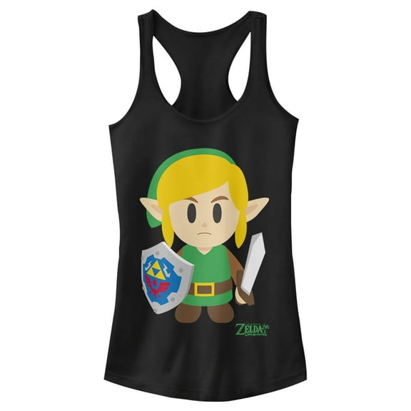 Junior's Nintendo Legend of Zelda Link's Awakening Avatar  Racerback Tank Top Black Large