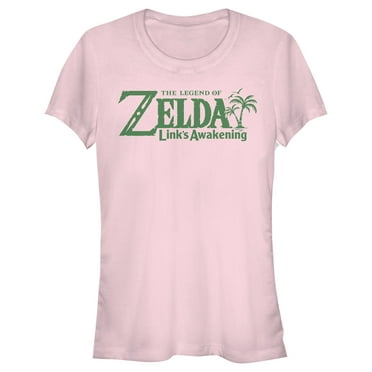 Junior's Nintendo Legend of Zelda Link's Awakening Palm Logo  Graphic Tee Light Pink 2X Large