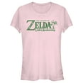 thumbnail image 1 of Junior's Nintendo Legend of Zelda Link's Awakening Palm Logo Graphic Tee Light Pink Medium, 1 of 2