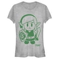 thumbnail image 1 of Junior's Nintendo Legend of Zelda Link's Awakening Sleek Avatar  Graphic Tee Athletic Heather Medium, 1 of 2