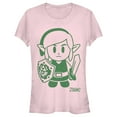 thumbnail image 1 of Junior's Nintendo Legend of Zelda Link's Awakening Sleek Avatar  Graphic Tee Light Pink Large, 1 of 2
