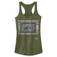 thumbnail image 1 of Junior's Nintendo Legend of Zelda Link's Awakening Whale Stone Tablet  Racerback Tank Top Military Green X Small, 1 of 3