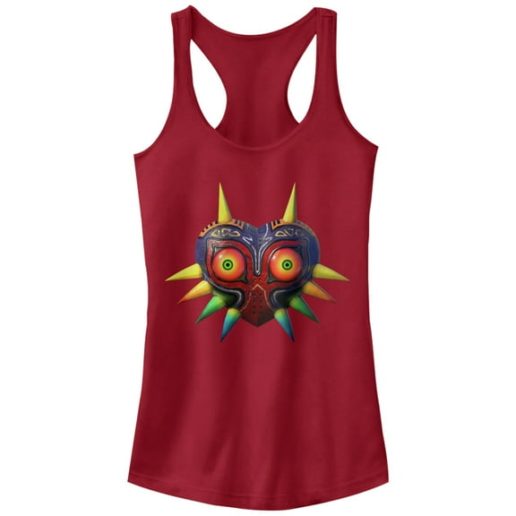 Junior's Nintendo Legend of Zelda Majora's Mask  Racerback Tank Top Scarlet Medium