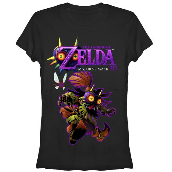Junior's Nintendo Legend of Zelda Majora's Mischief  Graphic Tee Black 2X Large