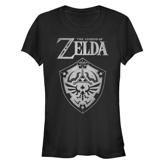 Junior's Nintendo Legend of Zelda Shield  Graphic Tee Black Small