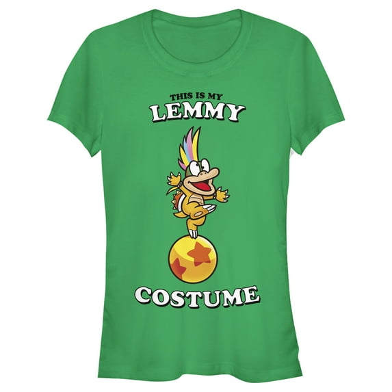 Junior's Nintendo Lemmy Costume Graphic Tee Kelly Green 2X Large