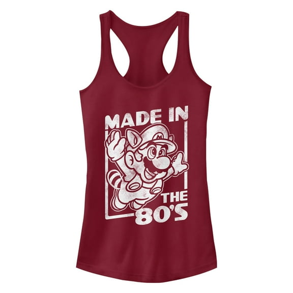 Junior's Nintendo Made in the 80s Distressed Racerback Tank Top