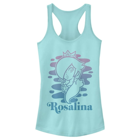 Junior's Nintendo Mario Kart Rosalina Gradient Racerback Tank Top Cancun Medium