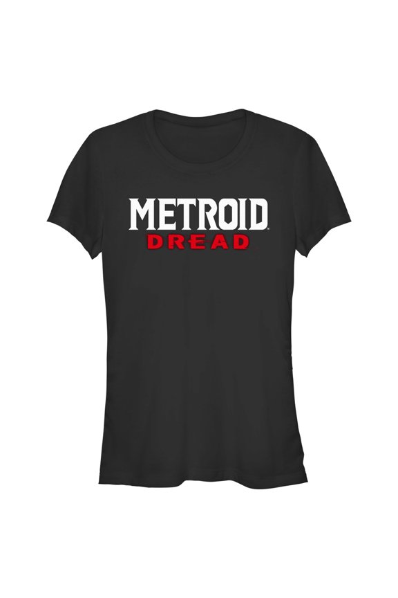 Junior's Nintendo Metroid Dread Logo  Graphic Tee Black 2X Large