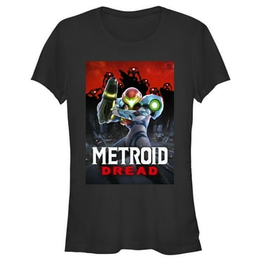 Junior's Nintendo Metroid Dread Poster  Graphic Tee Black 2X Large