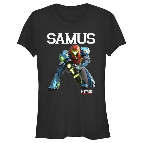 Junior's Nintendo Metroid Dread Samus Graphic Tee Black 2X Large