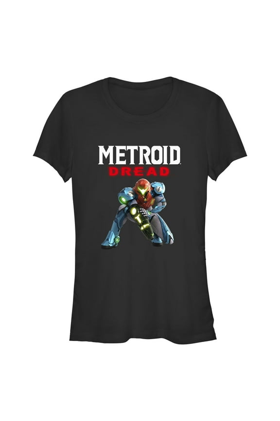 Junior's Nintendo Metroid Dread Samus Stance  Graphic Tee Black X Large