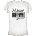 thumbnail image 1 of Junior's Nintendo Old School NES Controller  Graphic Tee White Large, 1 of 2
