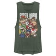 thumbnail image 1 of Junior's Nintendo Super Mario Party Festival Muscle Graphic Tee Pine Green Heather X Small, 1 of 3
