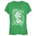 thumbnail image 1 of Junior's Nintendo Super Mario St. Patrick's Day Pinch Proof Luigi Retro Graphic Tee Kelly Green Medium, 1 of 3