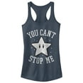thumbnail image 1 of Junior's Nintendo Super Star You Can't Stop Me  Racerback Tank Top Indigo Medium, 1 of 3