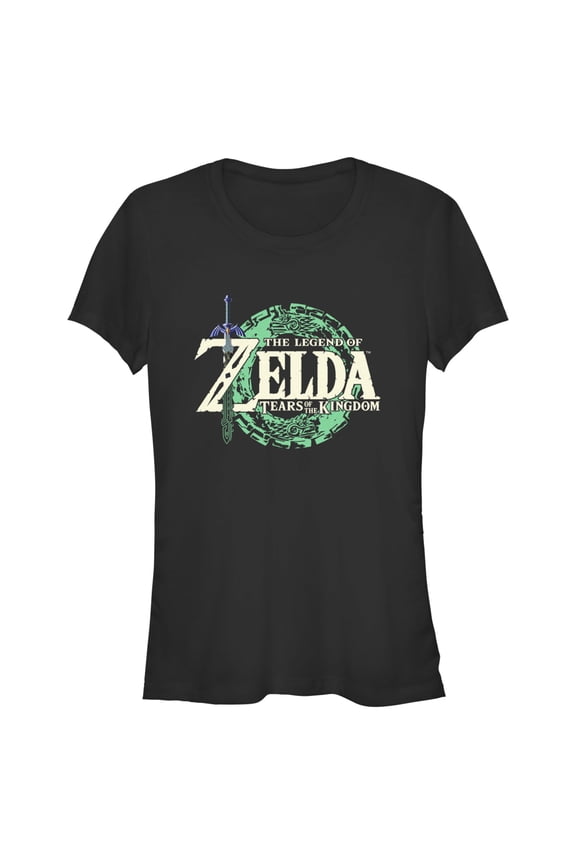 Junior's Nintendo The Legend of Zelda: Tears of the Kingdom Game Logo Graphic Tee Black 2X Large