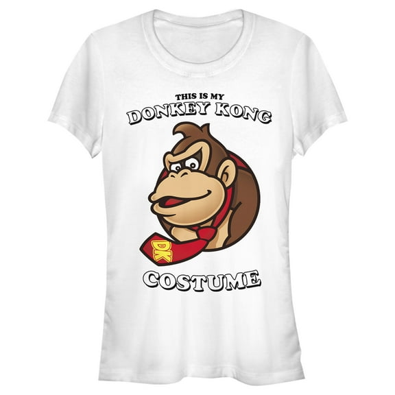 Junior's Nintendo This is my Donkey Kong Costume  Graphic Tee White 2X Large