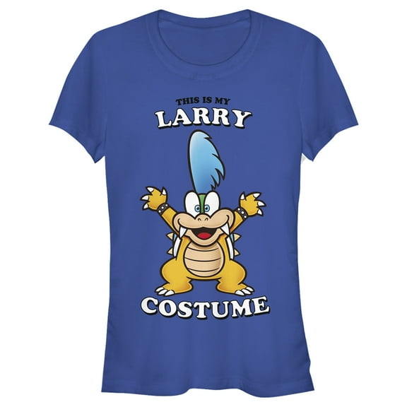 Junior's Nintendo This is my Larry Costume Graphic Tee Royal Blue 2X Large
