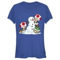 thumbnail image 1 of Junior's Nintendo Toad Snowman  Graphic Tee Royal Blue 2X Large, 1 of 2