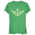 thumbnail image 1 of Junior's Nintendo Triforce Graphic Tee Kelly Green Large, 1 of 2