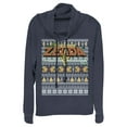 thumbnail image 1 of Junior's Nintendo Ugly Christmas Legend of Zelda Cowl Neck Sweatshirt Navy Blue X Small, 1 of 3