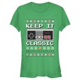 thumbnail image 1 of Junior's Nintendo Ugly Christmas NES Classic Controller  Graphic Tee Kelly Green X Large, 1 of 2