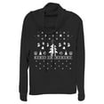 thumbnail image 1 of Junior's Nintendo Ugly Christmas Tree Super Mario Cowl Neck Sweatshirt Black 4X Large, 1 of 3