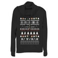 thumbnail image 1 of Junior's Nintendo Ugly Mario Holiday Sweater  Cowl Neck Sweatshirt Black X Large, 1 of 3