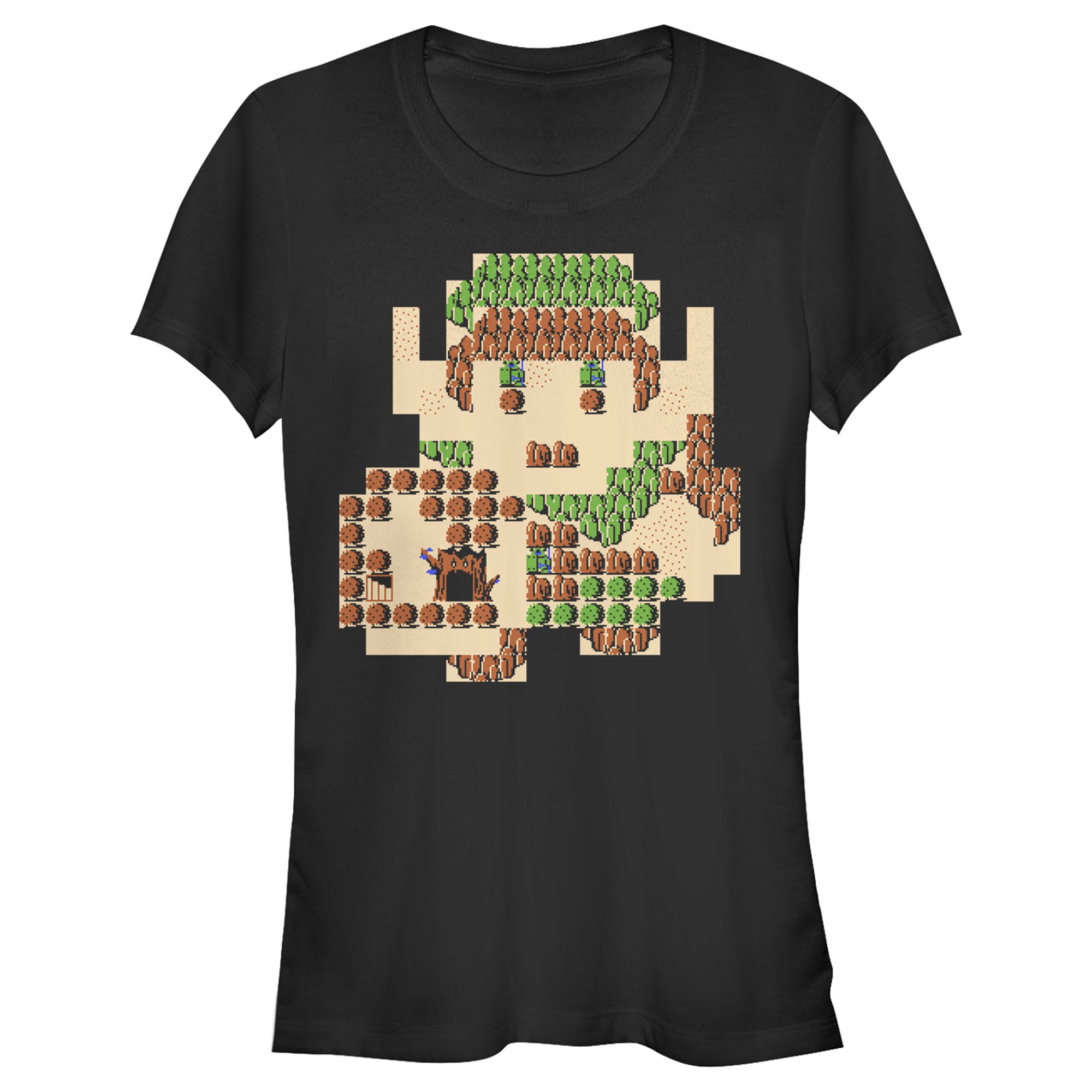 Junior's Nintendo Zelda 8-Bit Map Link Graphic Tee Black Medium -  Walmart.com